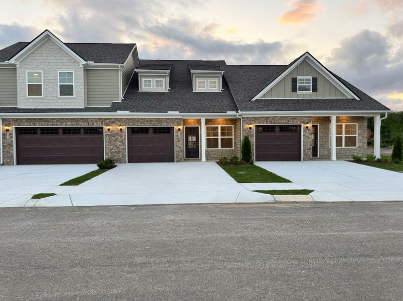 Front exterior of a new home in Park Place, Shelbyville, TN, highlighting curb appeal (Image 2).