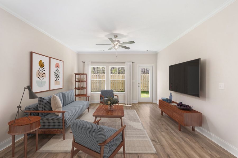 Furnished interior view inside a new home in Tillery Park, Grovetown (Image 11). Furnished interior view inside a new home in Tillery Park, Grovetown (Image 11).