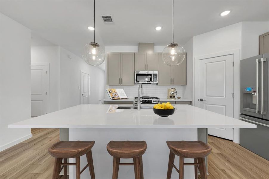 Furnished interior view inside a new home in Aspire at Reunion, Newark (Image 5).