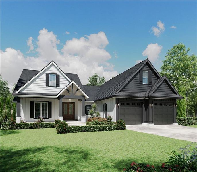 Front exterior of a new home in , Carrollton, GA, highlighting curb appeal (Image 1). Front exterior of a new home in , Carrollton, GA, highlighting curb appeal (Image 1).