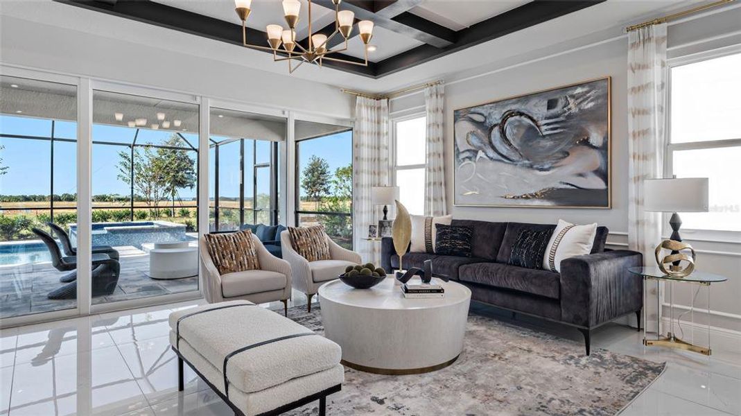 Furnished interior view inside a new home in Cresswind at Lake Harris, Tavares (Image 14).