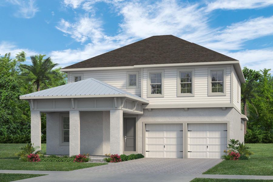 Representative exterior photo of a completed home built from the Frost by Rockwell Homes in Northlake At Ovation, Winter Garden, FL (Image 24). Representative exterior photo of a completed home built from the Frost by Rockwell Homes in Northlake At Ovation, Winter Garden, FL (Image 24).