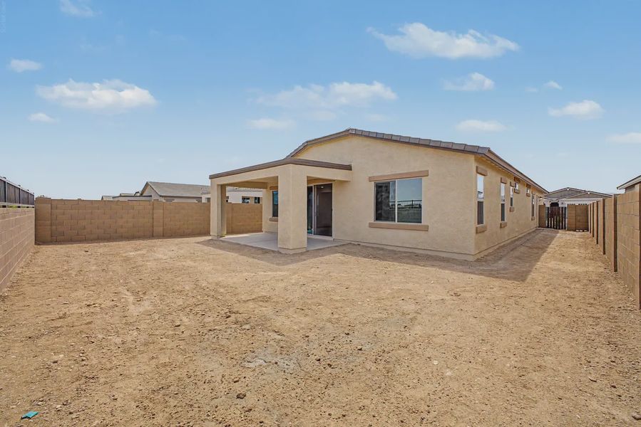 Exterior details and patio area of a home in Avanti at Granite Vista, Waddell (Image 25).