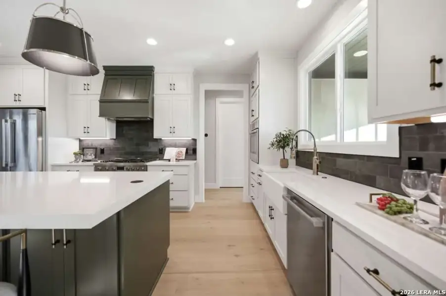 Furnished interior view inside a new home in , Fischer (Image 40).
