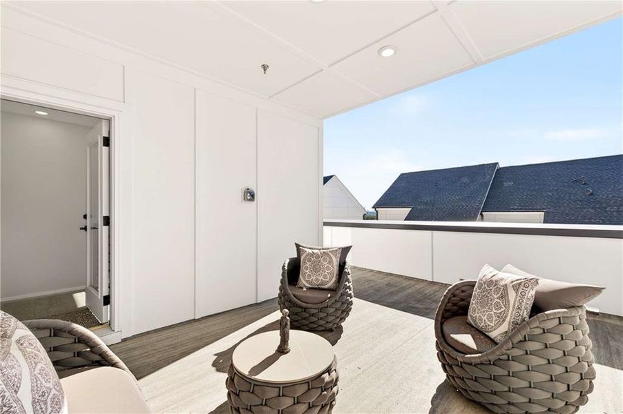 Exterior details and patio area of a home in , Atlanta (Image 31).