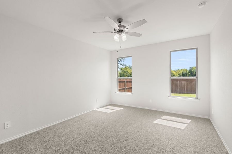 Front exterior of a new home in Keeneland, Aubrey, TX, highlighting curb appeal (Image 23).