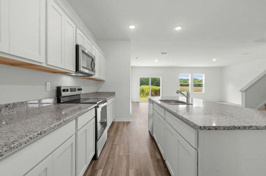 Stainless steel finishes in Kitchen