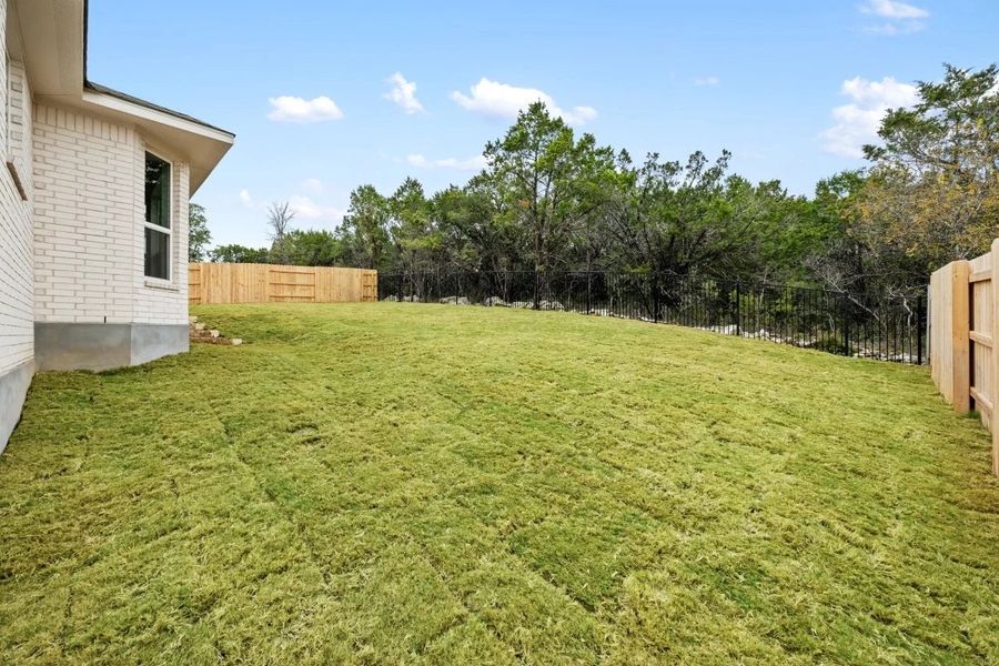 Exterior details and patio area of a home in The Estates at La Cima, San Marcos (Image 31).