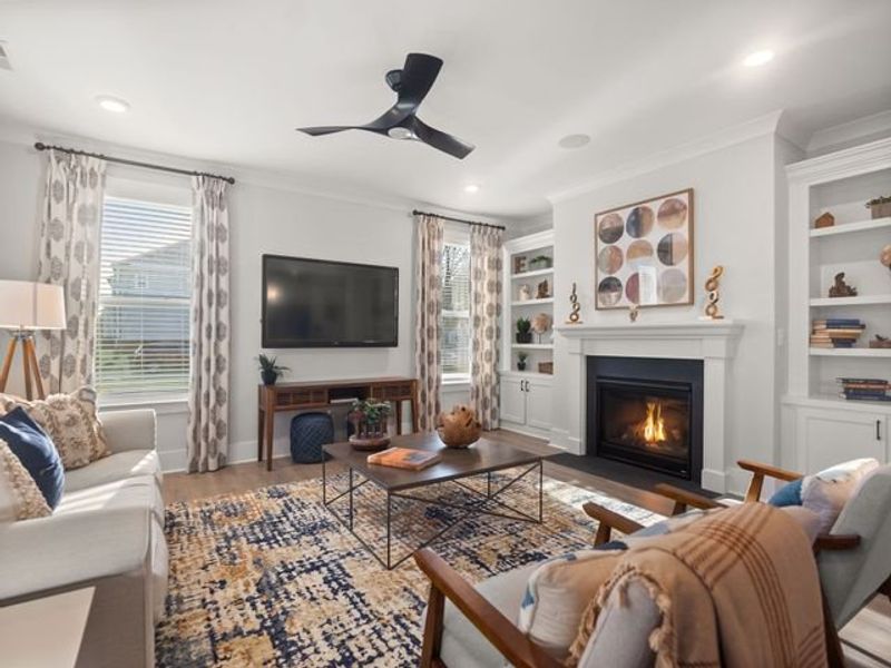 Representative furnished interior of a home built from the Charlotte II by True Homes in Colvin Park, Rock Hill (Image 8).