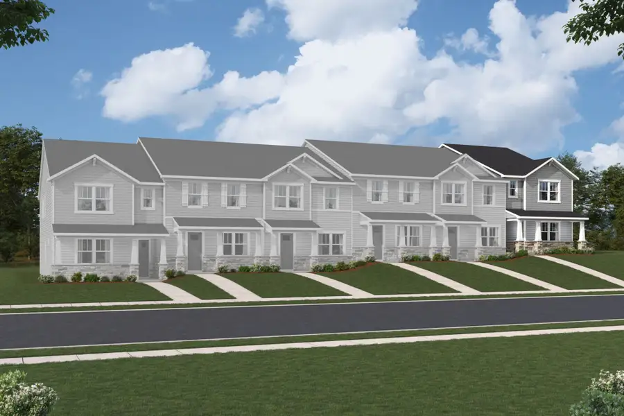 Front exterior of a new home in Westfall, Gastonia, NC, highlighting curb appeal (Image 1). Front exterior of a new home in Westfall, Gastonia, NC, highlighting curb appeal (Image 1).