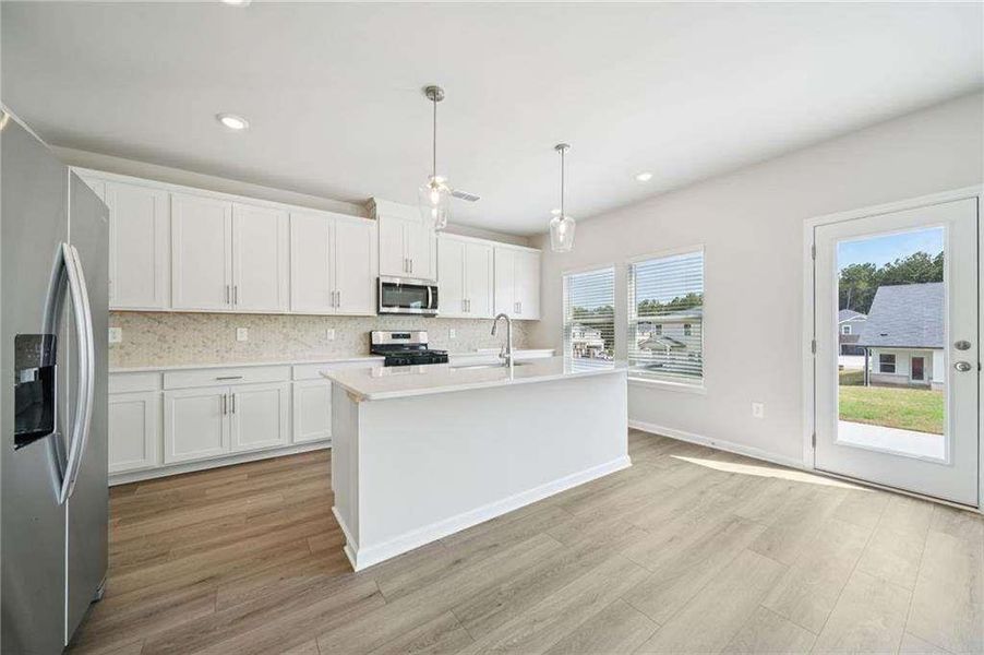 Furnished interior view inside a new home in Parkside at Grayson, Grayson (Image 10).
