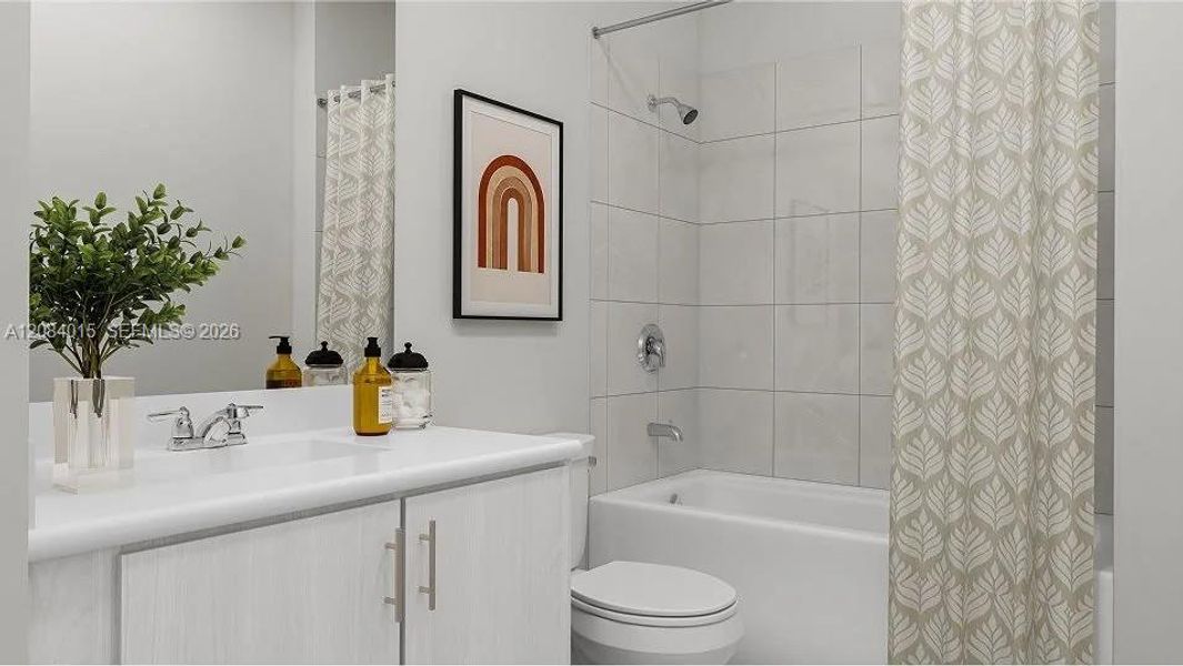 Furnished interior view inside a new home in Solstice, Miami (Image 6).