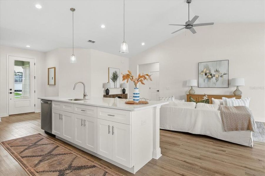 Furnished interior view inside a new home in , Sebring (Image 8). Furnished interior view inside a new home in , Sebring (Image 8).