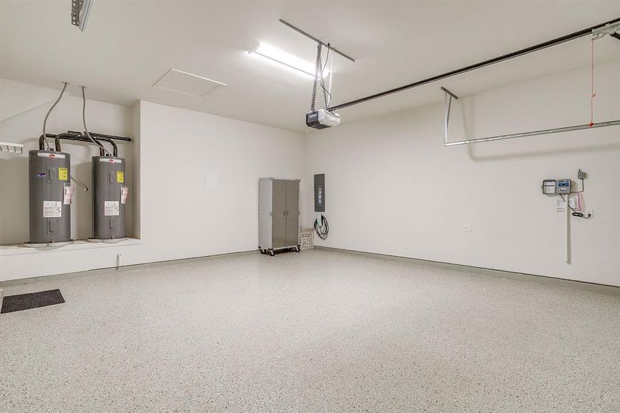 Epoxied floors in garage