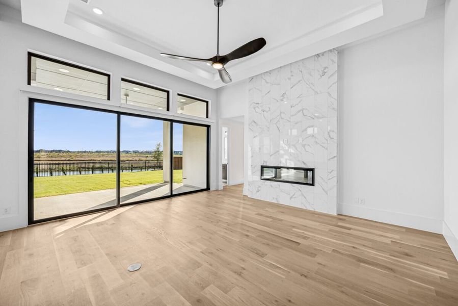 Representative unfurnished interior of a home built from the Legend by Landon Homes in Fields - Brookside North, Frisco (Image 16). Representative unfurnished interior of a home built from the Legend by Landon Homes in Fields - Brookside North, Frisco (Image 16).
