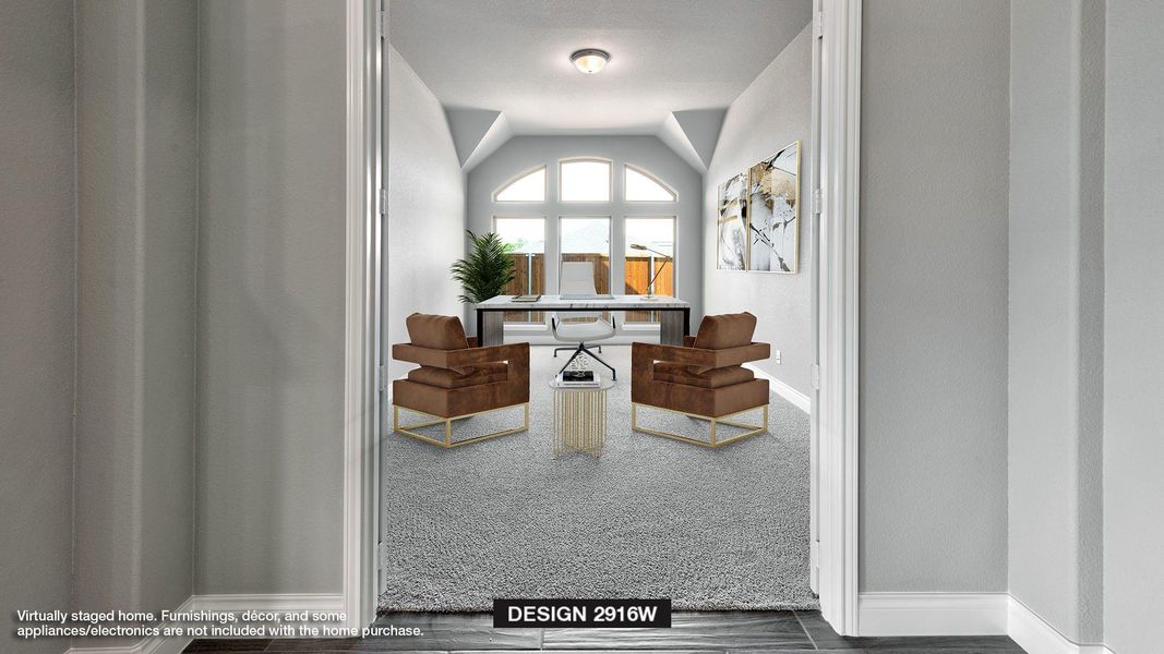 Furnished interior view inside a new home in Eldorado At Santa Rita Ranch 60', Liberty Hill (Image 7).