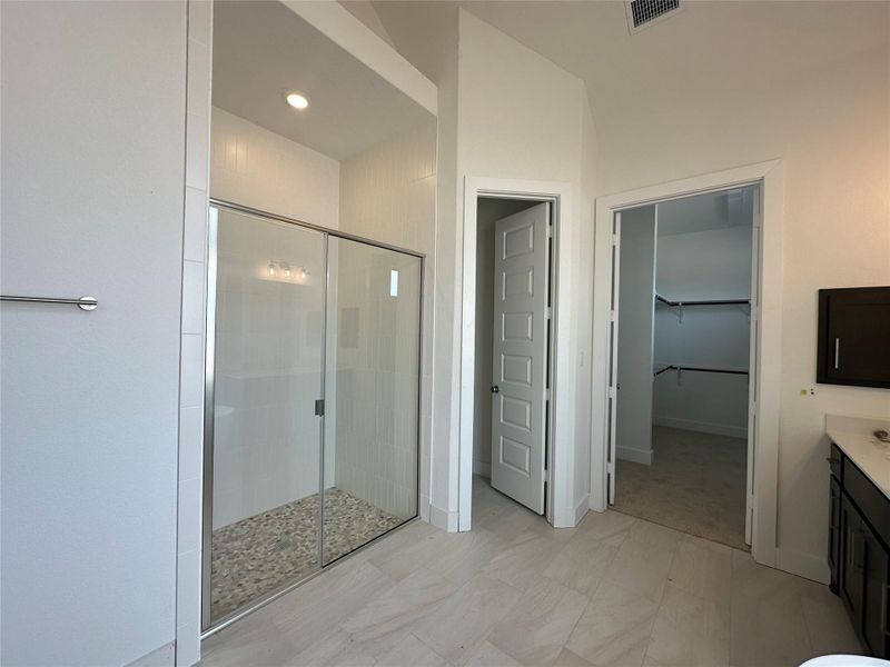 Walk-in shower in Primary Bath