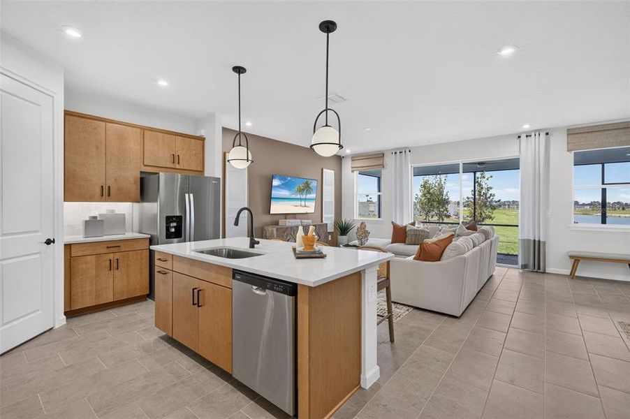 Furnished interior view inside a new home in Pasadena Ridge Master, Dade City (Image 17).