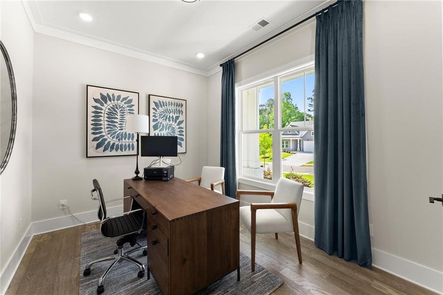 Furnished interior view inside a new home in Hillgrove Preserve, Powder Springs (Image 43).