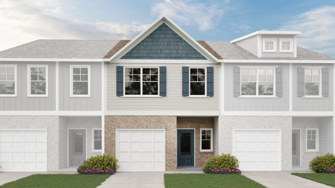 Representative exterior photo of a completed home built from the The Chandler II by Direct Residential Communities in Vickers Point - Townhomes, Fairburn, GA (Image 6).
