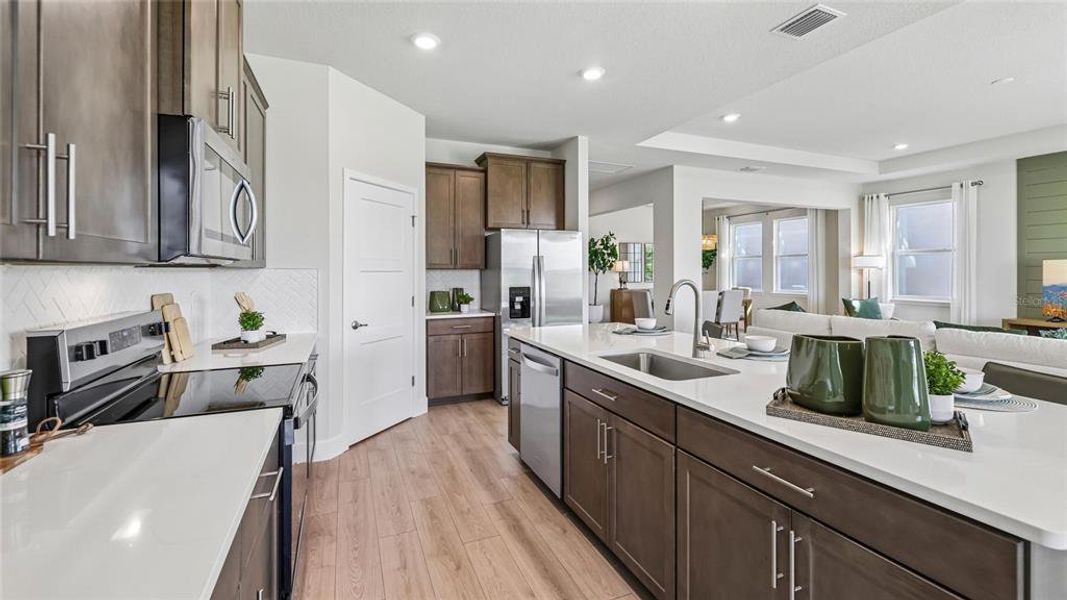 Furnished interior view inside a new home in Buchanan Trails, Newberry (Image 6).