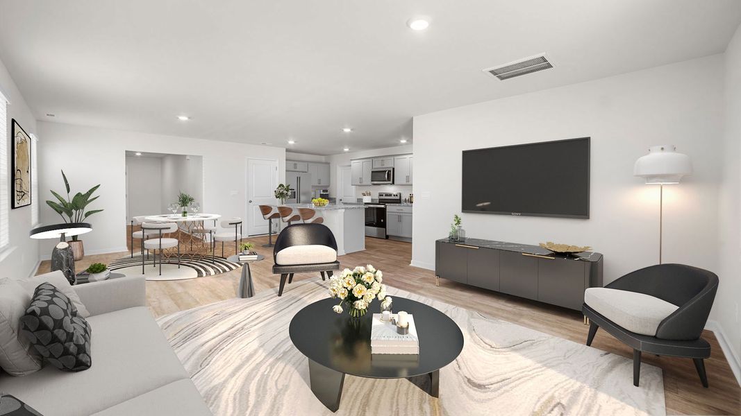 Representative furnished interior of a home built from the Robie by D.R. Horton in Chandler Pointe, Rural Hall (Image 6).