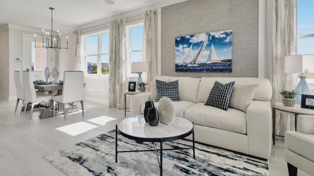 Furnished interior view inside a new home in Lagoon Residences at Epperson, Wesley Chapel (Image 5).