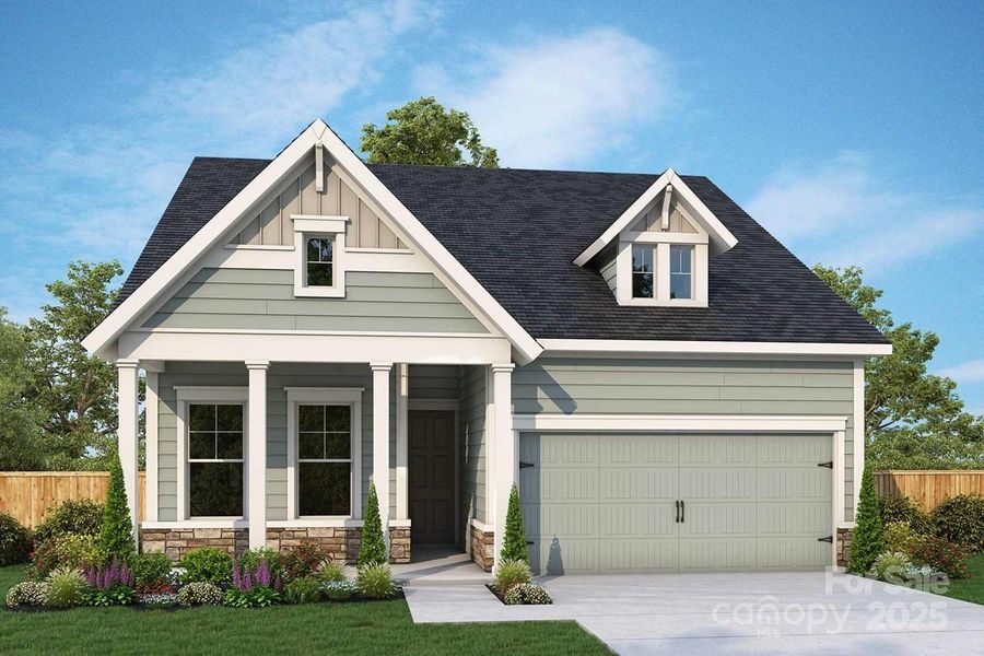 Front exterior of a new home in Encore at Streamside - Classic Series, Waxhaw, NC, highlighting curb appeal (Image 1). Front exterior of a new home in Encore at Streamside - Classic Series, Waxhaw, NC, highlighting curb appeal (Image 1).