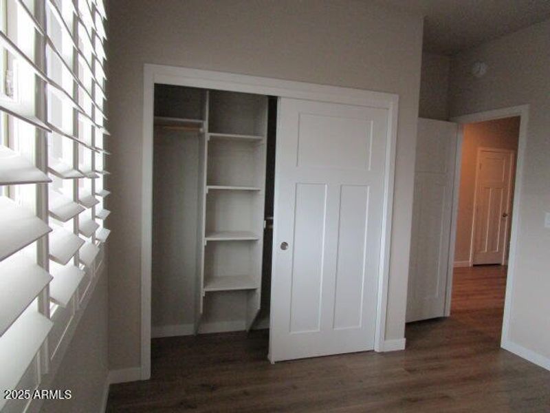 Bedroom three closet