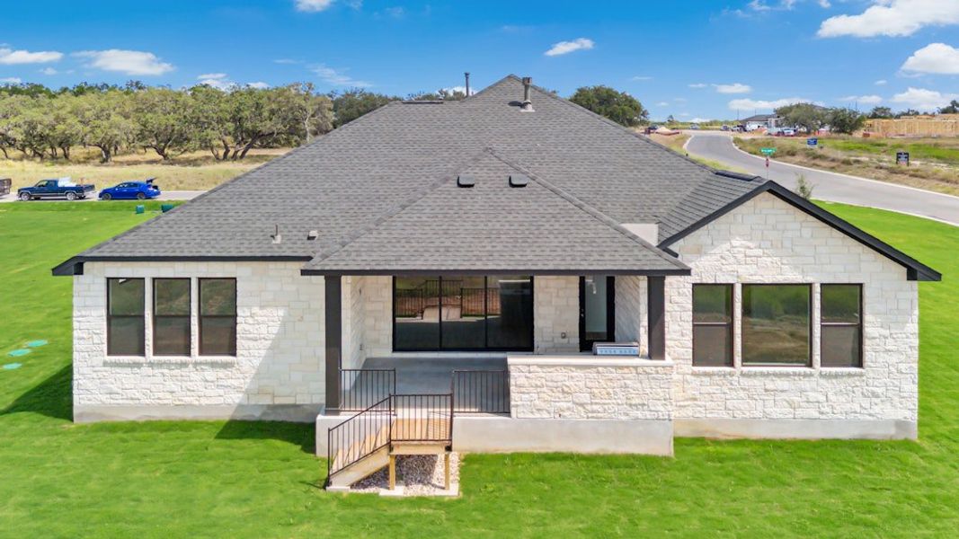 Exterior details and patio area of a home in Leander Estates, Leander (Image 24).