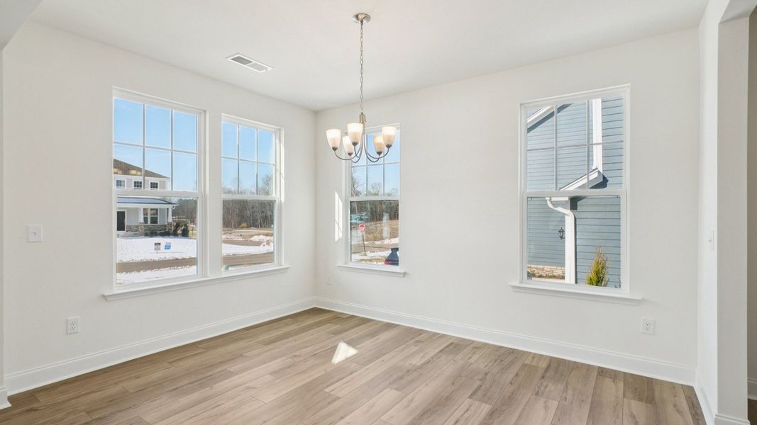 Representative furnished interior of a home built from the Stonehaven by DRB Homes in Blake Pond, Lillington (Image 13).