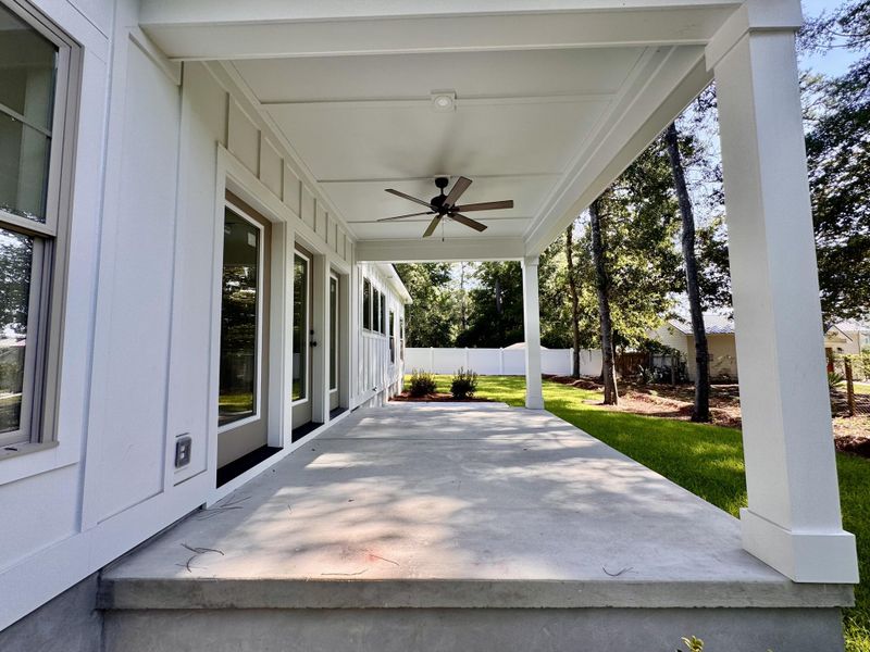 Exterior details and patio area of a home in , Pawleys Island (Image 3). Exterior details and patio area of a home in , Pawleys Island (Image 3).