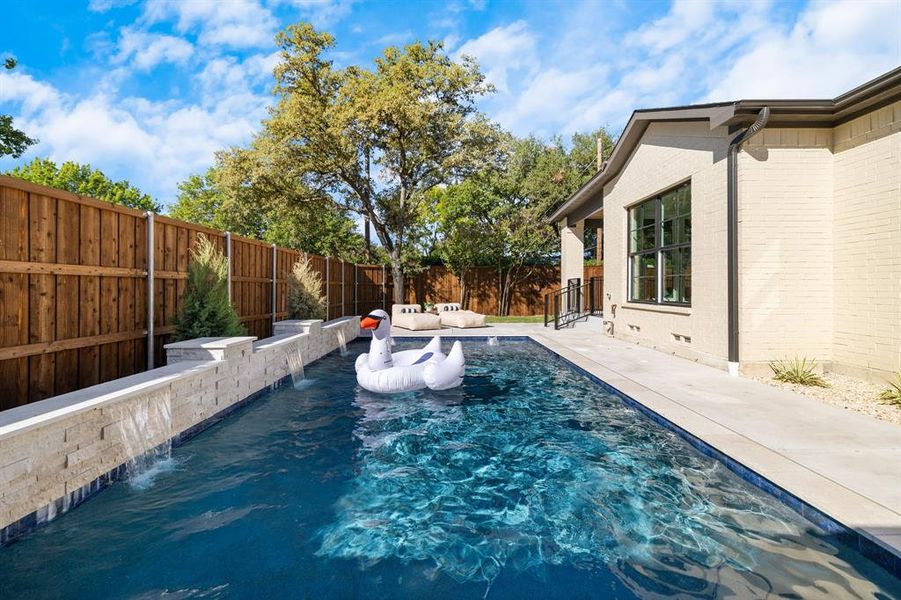 Exterior details and patio area of a home in , Dallas (Image 1). Exterior details and patio area of a home in , Dallas (Image 1).