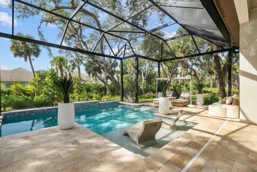 2D floor plan layout for the Indigo Grande 4 by GHO Homes in Seaglass, Vero Beach, FL (Image 45).