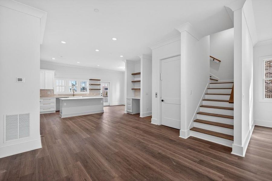Spacious, unfurnished interior of a new home in Skyview On Broad, Sugar Hill (Image 18). Spacious, unfurnished interior of a new home in Skyview On Broad, Sugar Hill (Image 18).