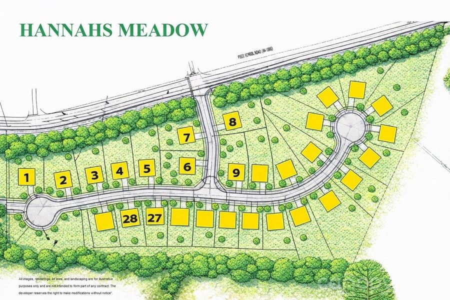 Concord's Newest Community Hannah Meadows features 1/3 + Acre Homesites.