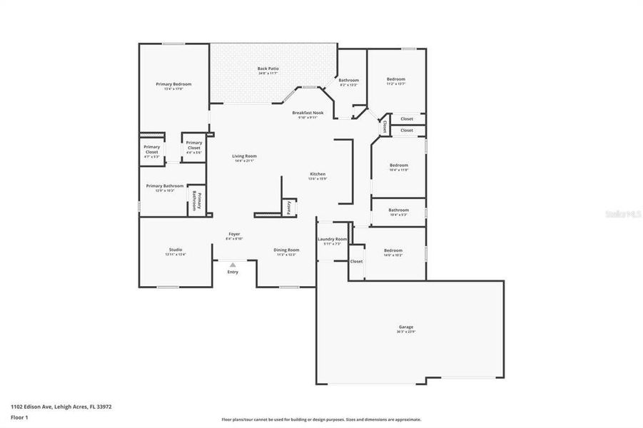 2D floor plan layout of this home in , Lehigh Acres, FL (Image 5).