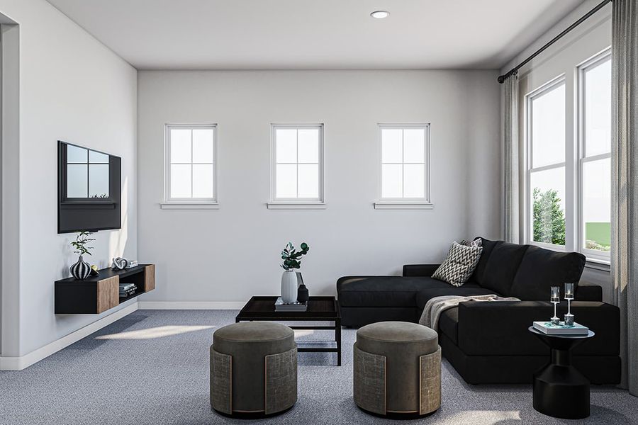 Furnished interior view inside a new home in Arbor Collection at Heritage, Dripping Springs (Image 14).