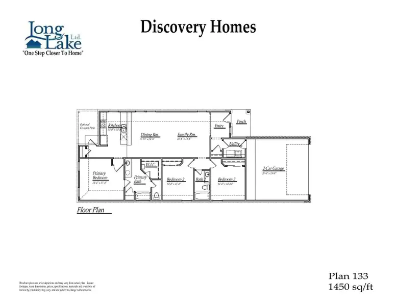 Plan 133 features 3 bedrooms, 2 full baths and over 1,400 square feet of living space. Plan 133 features 3 bedrooms, 2 full baths and over 1,400 square feet of living space.