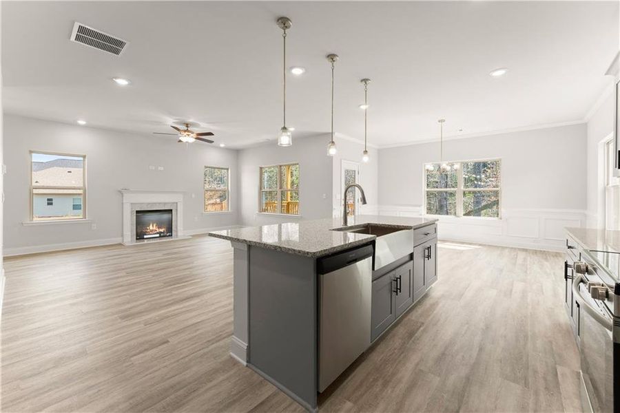Furnished interior view inside a new home in Magnolia Villas, Cornelia (Image 8).