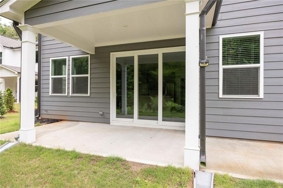 Exterior details and patio area of a home in Hillside Manor, Powder Springs (Image 3). Exterior details and patio area of a home in Hillside Manor, Powder Springs (Image 3).