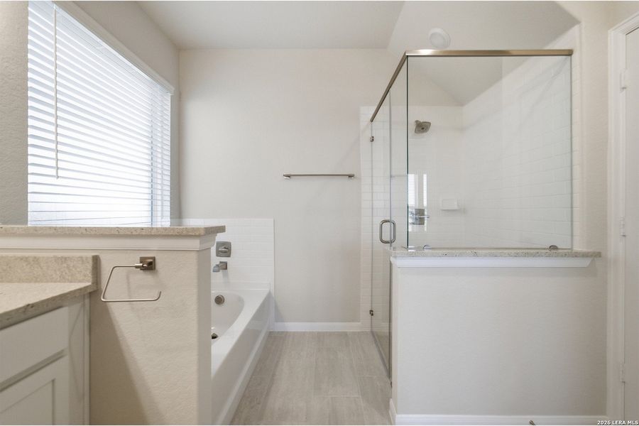 Furnished interior view inside a new home in The Woodlands at Medina Hills, Mico (Image 6).