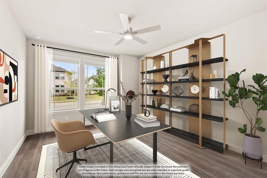 Furnished interior view inside a new home in Creekview Meadows, Pilot Point (Image 9).