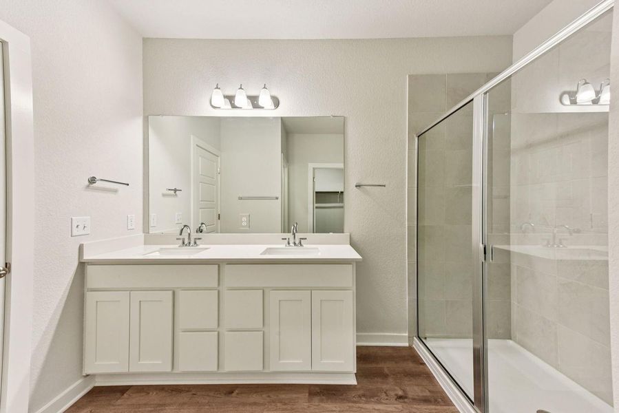 Furnished interior view inside a new home in Stallion Run, Buda (Image 15).