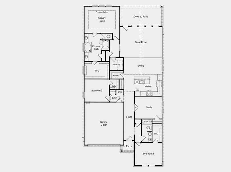 2D floor plan layout for the Guadalupe by Taylor Morrison in Turners Crossing, Austin, TX (Image 3). 2D floor plan layout for the Guadalupe by Taylor Morrison in Turners Crossing, Austin, TX (Image 3).