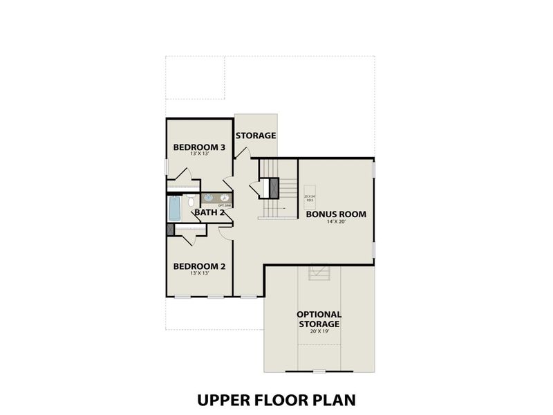 2D floor plan layout for the The Ash A-BC by Davidson Homes LLC in Benders Cove, Mount Juliet, TN (Image 4). 2D floor plan layout for the The Ash A-BC by Davidson Homes LLC in Benders Cove, Mount Juliet, TN (Image 4).