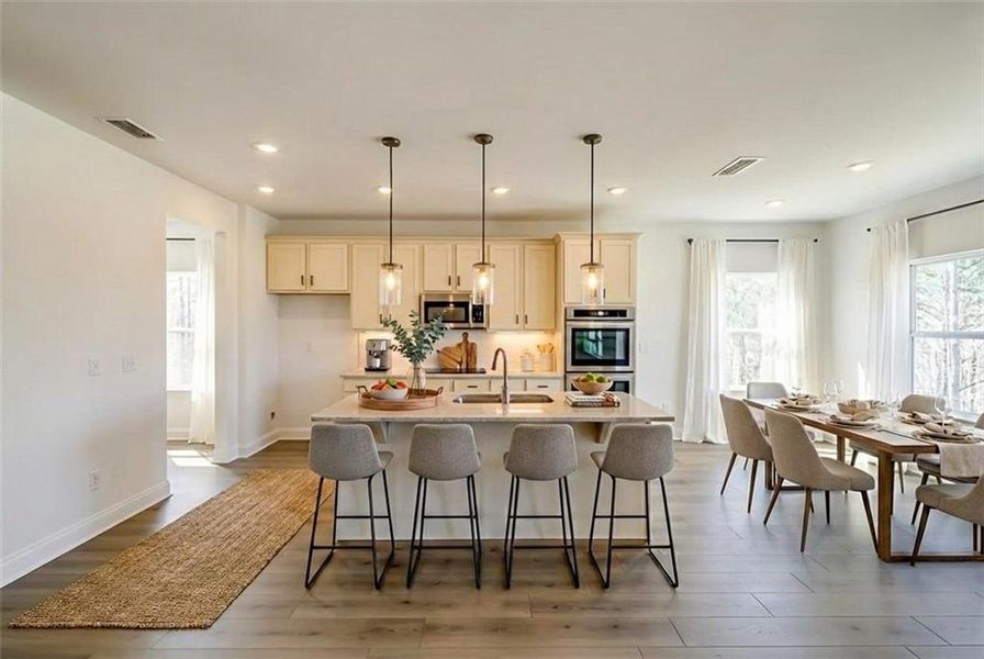 Furnished interior view inside a new home in , Dallas (Image 3).