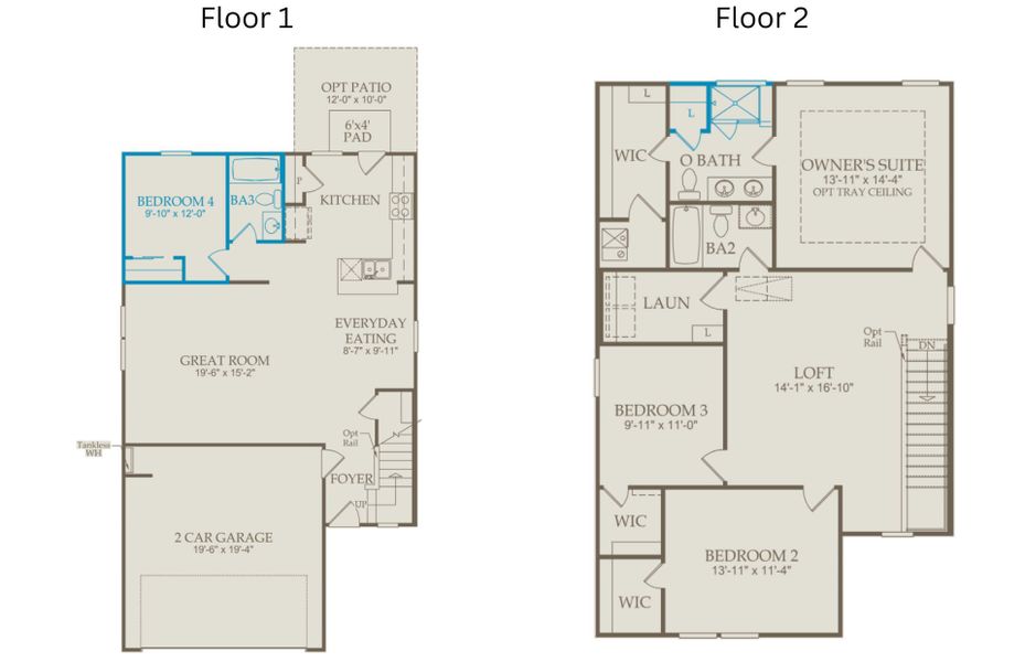 2D floor plan layout of this home in Solana, Durham, NC (Image 3).