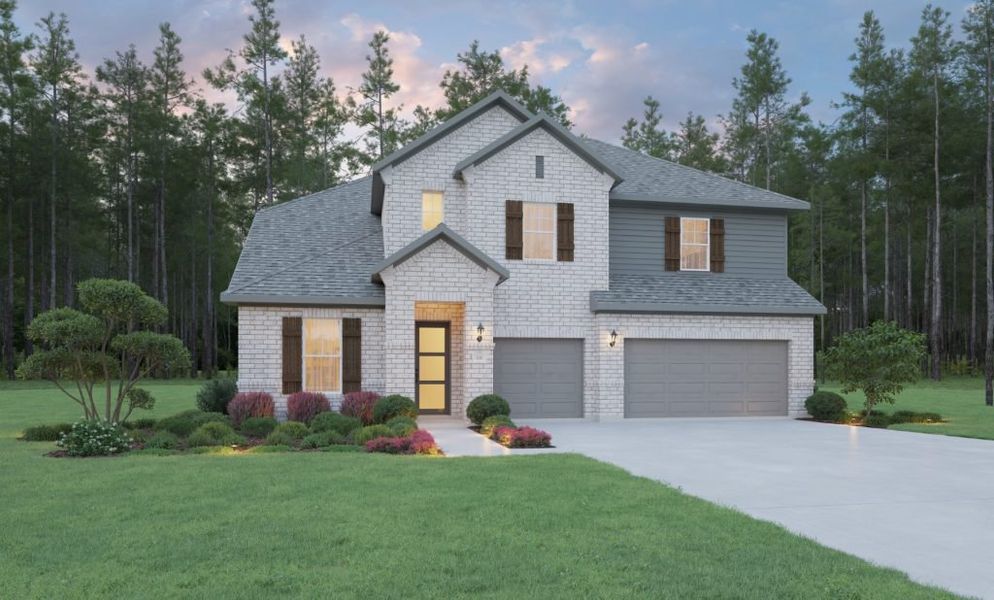 Representative exterior photo of a completed home built from the The Aruba by Stonefield Homes in Westview Terrace, Houston, TX (Image 7).