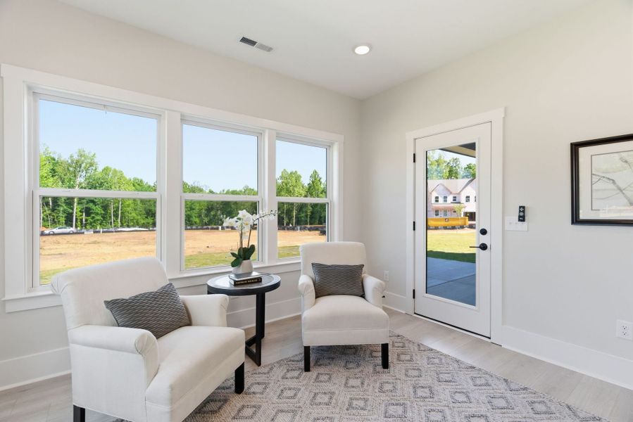 Furnished interior view inside a new home in Parc Northwest, Elon (Image 27). Furnished interior view inside a new home in Parc Northwest, Elon (Image 27).